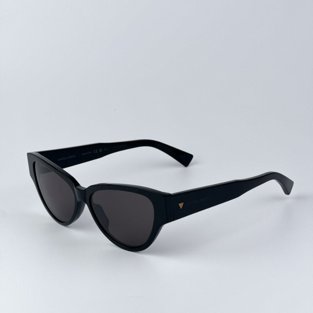 Bottega Veneta Women Black Grey Cat Eye BRAND NEW Sunglasses BV1319S 001